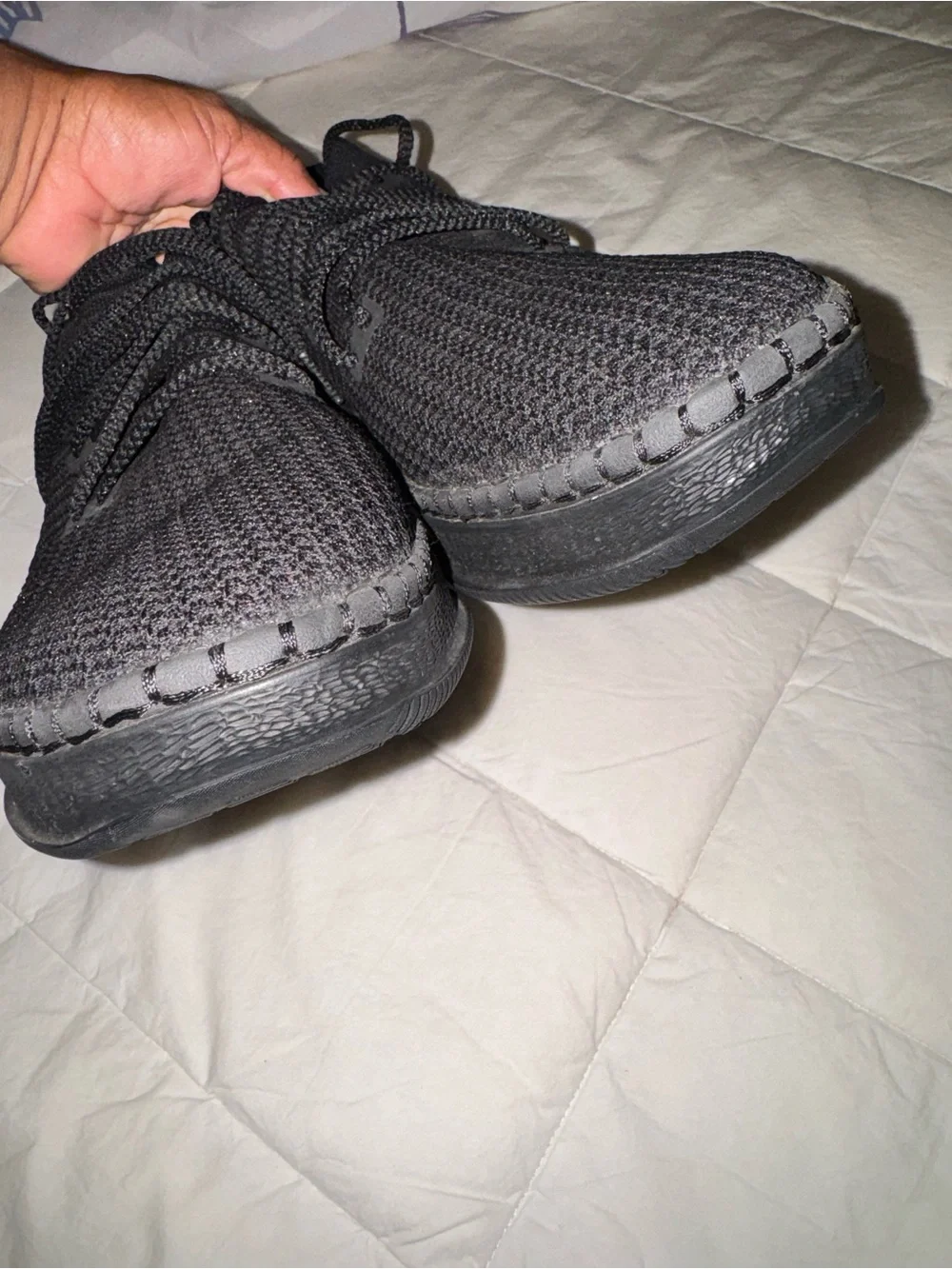 Vibram Men's All-Black Knit Athletic Sneakers
